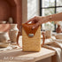Handmade Natural Raffia Crossbody Bag with Genuine Leather Flap