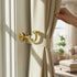 Handmade brass S hook with large cap for bathroom and home decor