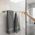 Handmade solid brass kitchen rail with S hooks