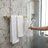 Handmade solid brass kitchen rail with S hooks