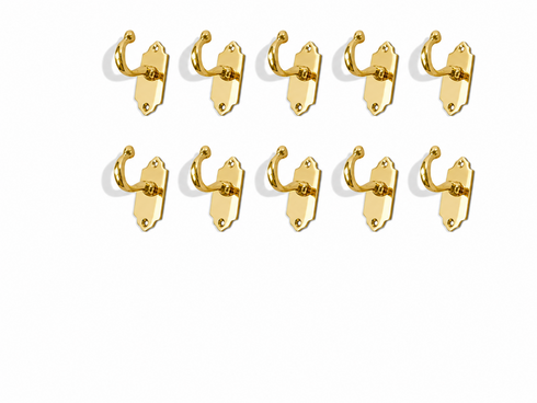 Handmade decorative brass double wall hook for home decor