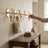 Handmade decorative brass double wall hook for home decor