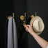 Handmade solid brass wall hook for bathroom and home decor