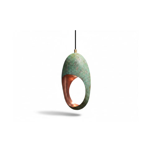 Infuse soulful farmhouse elegance with an Art of handmade verdigris copper light set.