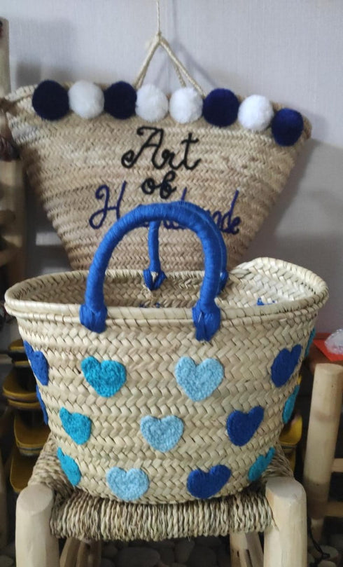 Pink Ombre Hearts Tota, Gift for Girl & Boy, Custom Beach bag for kids friends