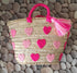 Pink Ombre Hearts Tota, Gift for Girl & Boy, Custom Beach bag for kids friends