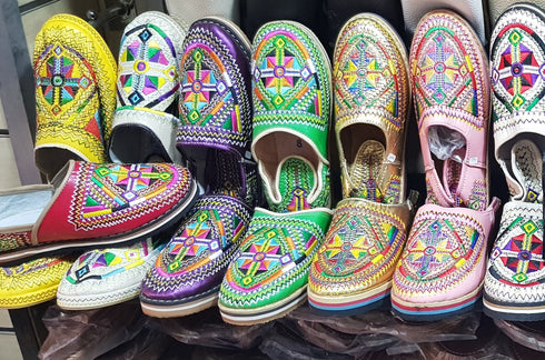 Berber Morocco Slippers, Embroidered Moroccan Babouche, unisex slippers, Amazigh Leather Loafers, Women Goatskin Mules, Durable Sheepskin