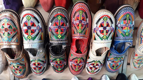 Womens Moroccan Leather Babouche Slippers, Handmade Slippers, Sheepskin Slippers, Womens Leather Slippers, Babouche, Mules, Moroccan Belgha