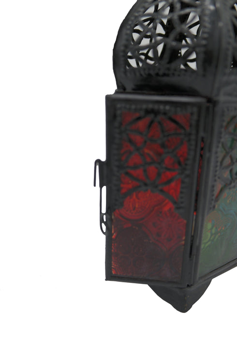 Vintage Candle Lantern, Moroccan Style Decorative Hanging Lantern, Metal Tabletop Lantern, Halloween Candle Holders for Outdoor Patio