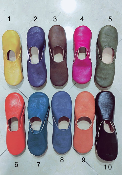 Womens Moroccan Leather Babouche Slippers, Handmade Slippers, Sheepskin Slippers, Womens Leather Slippers, Babouche, Mules, Moroccan Belgha