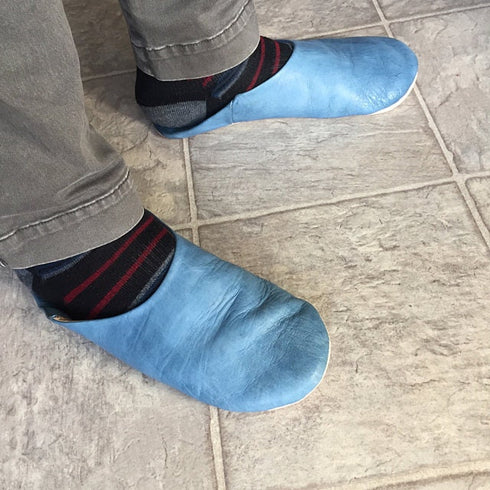 Womens Moroccan Leather Babouche Slippers, Handmade Slippers, Sheepskin Slippers, Womens Leather Slippers, Babouche, Mules, Moroccan Belgha