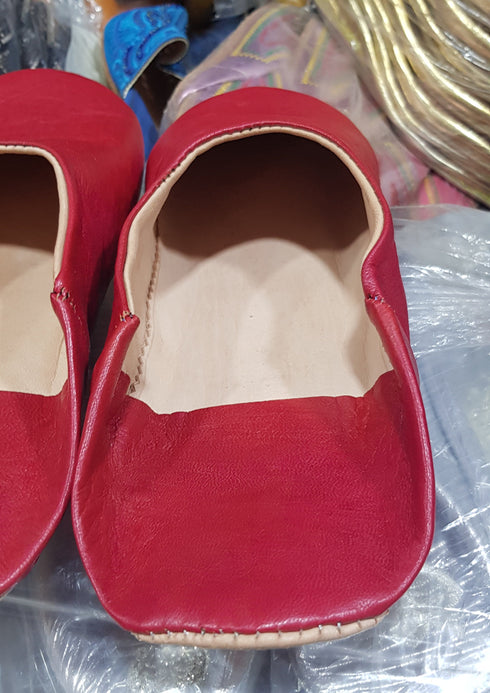 Womens Moroccan Leather Babouche Slippers, Handmade Slippers, Sheepskin Slippers, Womens Leather Slippers, Babouche, Mules, Moroccan Belgha