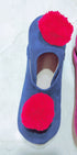 Womens Moroccan Suede Babouche Slippers, Handmade Slippers, Womens Suede Slippers, Babouche, Moroccan craft poms