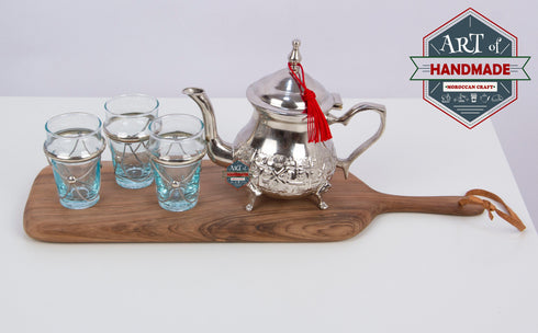 Moroccan Elegant handcrafted Alpaca Silver Qudsi Teapot from Fez /Moroccan Teapot /Authentic Silver teapot/Handmade Teapot from Morocco