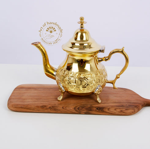 Set of 6 vintage Moroccan Tea Glasses, Authentic Teapot & Tray, handcrafted style cups, Sugar Holder , Vintage Set of copper