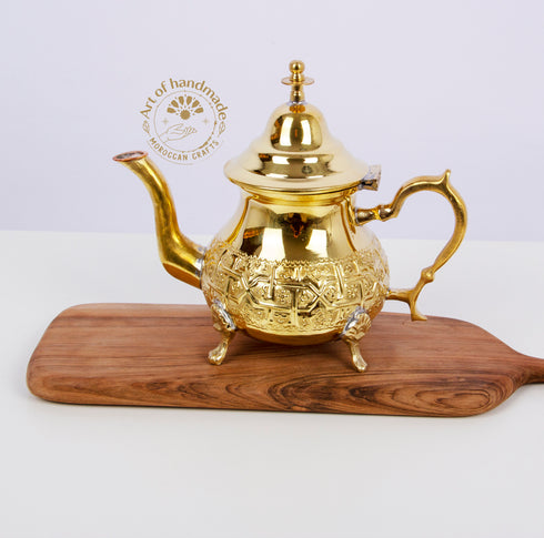 6 vintage Moroccan Tea Glasses, Authentic Teapot , Tray, handcrafted style cups, Sugar Holder , Vintage Tea Glasses