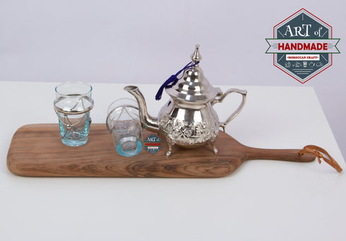 Moroccan Elegant handcrafted Alpaca Silver Qudsi Teapot from Fez /Moroccan Teapot /Authentic Silver teapot/Handmade Teapot from Morocco