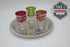 Moroccan Mint Tea Set : Silver Tray, Teapot, Integrated Filter, 3 Tea Glasses, Sugar holder decorated, Handmade in Morocco