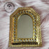 Set of 5 Small Moroccan Mirror in gilded brass, handmade Mirror for a beautiful decoration in the house, Carved Mirror, wall decoration