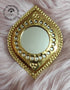 Set of 5 Small Moroccan Mirror in gilded brass, handmade Mirror for a beautiful decoration in the house, Carved Mirror, wall decoration