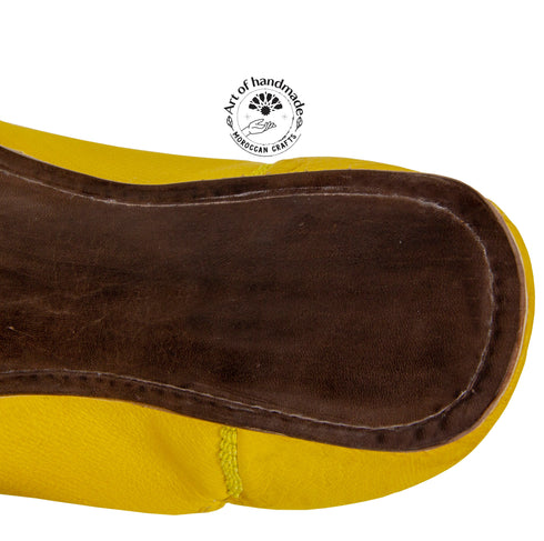 Premium Yellow Moroccan Men's Slippers, Classic Pointed Men Shoes Morocco, Moccasins Men Slippers, Leather Shoes, Interior made of leathe
