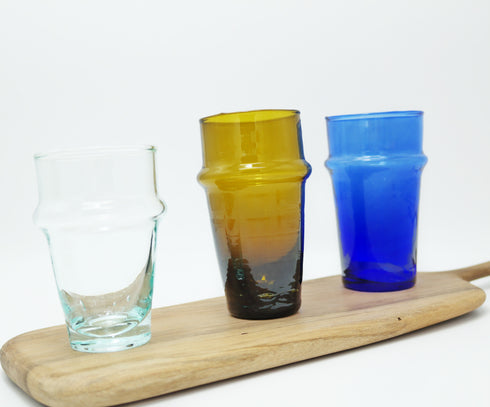 Lot of 6 Murano Style Drinking Glasses | Drinking Water Glass Set | Stemless Wine Glasses | Made in Morocco, Wedding Decor, Cocktail Glass