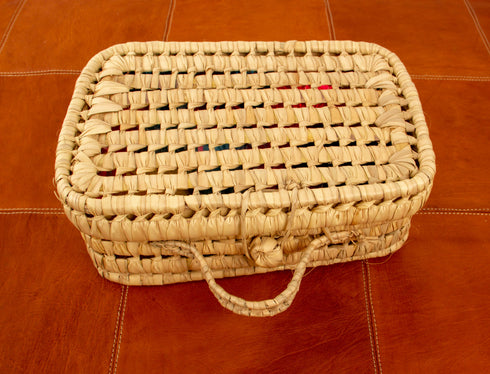 Box Pompom, Bridesmaid Personalized Party bridal handbag Box Lunch School Handmade Straw Bread Box, Baby Gift