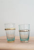 Set of 6 puffed Beldi transparent glasses, tea glasses, coffee or water. Marrakech glasses, Moroccan glasses, Rounded Beldi Glasses