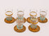 Set of 6 puffed Beldi transparent glasses, tea glasses, coffee or water. Marrakech glasses, Moroccan glasses, Rounded Beldi Glasses