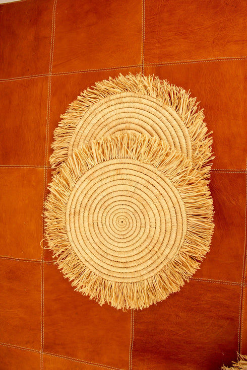 Natural Placemats, Boho Placemats, Fringe Placemats, Handwoven Placemats, Table decor pad, seagrass placemats, Straw Placemats, Wicker Pads
