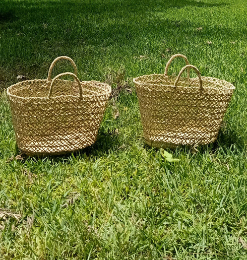 Natural Straw basket wicker bag, Large Model, Fruit Basket