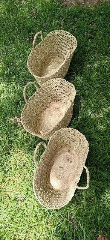 Natural Straw basket wicker bag, Large Model, Fruit Basket